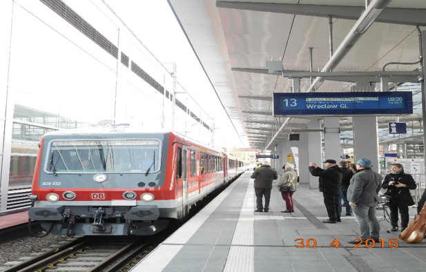 Schnappschuss von der Premierenfahrt am 30. April ( Bahnhof Berlin-Ostkreuz) 